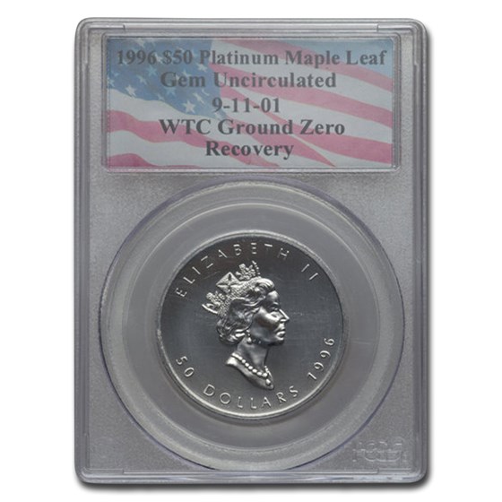 1996 Canada 1 oz Platinum Maple Leaf Gem Unc PCGS (WTC) 1996 Canada 1 oz Platinum Maple Leaf Gem Unc PCGS (WTC)